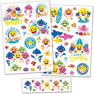 Baby Shark Vinyl Decor Wall Stickers | Perfect for Decorating Childrens' Bedrooms and Furniture, Transparent Borders
