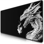 TITANWOLF - XXL Mouse Mat - Mouse Pad 900 x 400 x 3mm –Speed Gaming Mouse Pad - Extra Large MousePad - Table Mat Large Size - Improved Precision and Speed – Design Black Dragon