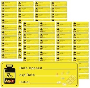 1.5 x 0.5 inch Date Opened Date Expired Stickers Medication Instruction Pharmacy Expiration Date Drugstore Label Drug Pills EXP Dates Sticker for Inventory Pills Organized 1000 pcs