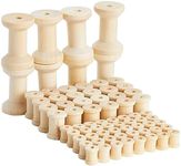 Bright Creations Empty Wooden Spools for Crafts in 3 Sizes (72 Pack)