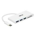 Tripp Lite U460-003-3AM USB-C (Type-C) Portable Hub/Adapter, 3 USB-A Ports and Memory Card Reader, USB 3.1 Gen 1, Thunderbolt 3 Compatible