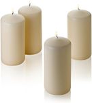 French Vanilla Pillar Scented Candles 6" Tall X 3" Wide Set of 4