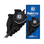 FootJoy RainGrip Pair Men's Golf Gloves, Black