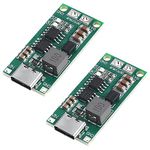 ATNSINC 2PCS Multi-Cell 2S 3S 4S Type-C USB Boost Converter to 8.4V 12.6V 16.8V Step-Up Power Module LiPo Polymer Li-Ion Charger Protection Board (2S 2A)