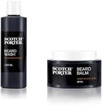 Scotch Porter Beard Wash & Balm Kit – Helps Cleanse, Hydrate, Smooth, Shape & Soften Coarse, Dry Beard Hair while Encouraging Growth for a Cleaner, Fuller, Healthier-Looking Beard