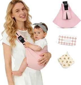 Baby Sling Carrier, Lightweight & Portable Adjustable Hip Seat, Ergonomic Hands-Free Side Carry for Infants & Toddlers 10-45 lbs(Brown Corduroy)