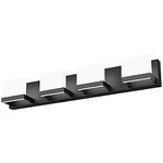 Tipace 4 Lights Modern Black Vanity Light Up and Down Black LED Vanity Light Fixtures Bathroom Vanity Light Fixtures Over Mirror 6000K