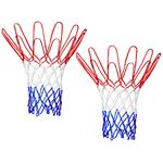 SAS SPORTS Basketball Net One Pair - Net for All Playing Levels -Multicolored Basketball Ring (Basketball Size 5)