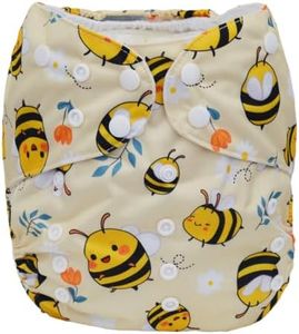 2 to 7 Years Old Cloth Diaper Nappy Pocket Reusable Washable Junior Big Baby Kids Toddler (Baby Bees)