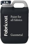 Fabricoat - Fabric Paint for Furniture - 85 oz / 2.5L Gunmetal - Restore or Change the Color of Couches, Chairs, Upholstery, Soft Furnishings, Car Interiors, Clothing, & Footwear