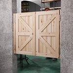 Unpainted Wood Saloon Swing Doors, Kitchen Bathroom Hallway Barn Western Cafe Door, Bar Porch Entrance Counter Swinging Door for Indoor (Size : W75cmxH90cm(29.5"x35.4"))