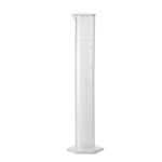 uxcell Plastic Graduated Cylinder, 250ml Measuring Cylinder, Science Test Tube Beakers, Single Metric Scale, Hex Base Flask for Juice Lab Home