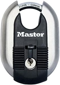 MASTER LOCK Candado Redondo Alta Seguridad [Llave] [Acero Inoxidable] [Exterior] M187EURD - Ideal para Portales, Garages, Sótanos
