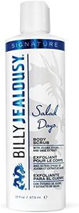 Billy Jealousy Salad Days Body Scrub, Exfoliating Moisturizing Vegan Bath Product with Jojoba Esters and Sage Extract with Sea Salt and Spearmint Scent, 16 Fl Oz