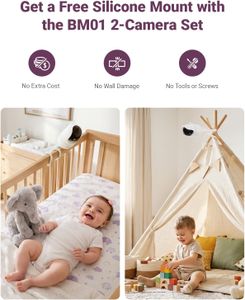Comfyer Split-Screen Baby Monitor – Dual Camera Video Surveillance
