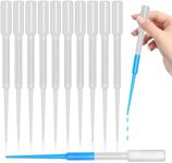 200pcs 3mL plastic dropper, transparent Pasteur disposable graduated dropper, for laboratory liquid transfer essential oil makeup tool transfer liquid device