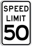 Municipal Supply & Sign Co Speed Limit 50 Sign - Eye-Catching 12" x 18" Road Sign with 3M High-Intensity Prismatic Reflective Sheeting for Maximum Visibility. A Genuine Safety Sign - Backed by a Solid 10-Year 3M Warranty.