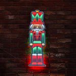 Festive Lights - 90cm Infinity Mirror Christmas Nutcracker 3D Silhouette & Freestanding Décor - 468 Multicolour SMD LEDs, Mains Powered, Indoor Outdoor, Wall Mounted, Timer & Fixing Kit (No Remote)