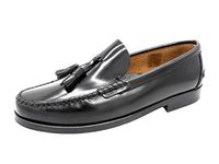 Marttely - Made in Spain - Men's Genuine Leather Tassel Loafers Smart Shoes with Leather Lining and Welted Leather Sole. 805 Black Size uk9.5 eu44