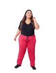 CUPID Women's Plus Size Printed Cotton Comfortable Track Pant, Sports Trouser, Joggers for Lounge Wear n Gym Wear for Ladies_ Lower_Pink_7XL