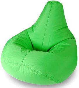 Beautiful Beanbags - Highback Beanbag for Kids - Indoor/Outdoor Lounge Chair - Water Resistant - 35 Inches - Manufactured in UK - Lime