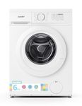 COMFEE' CFE10EW60/W Freestanding Washing Machine,6KG Load,Heat Wash 90℃,Ultra Slim 400mm,Quick Wash,15 Washing Programs,White