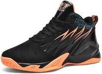 rongfenghuang New Men's Sneakers Running Shoes Basketball Shoes Outdoor Shoes Fashion Sneakers, Black-yellow, 10
