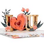 Cardology - I Love You Pop Up Card | Valentines Day Cards or Anniversary Card, Mothers Day Card, Birthday Card for Mom | Handmade