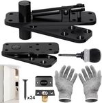 Hidden Door Hinge, Silent Operation 570 LB Hidden Hinges, Pivot Hinge, 360° Rotation Heavy Duty Conceal Hinges for Secret Door or Hidden Door Bookcase