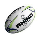 Rhino Cyclone Rugby Ball, White, Size 5