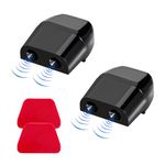 Yourkar 2 PCS Deer Whistles, Deer Warning Devices with Waterproof Adhesive Tapes, Car Save Deer Whistles Avoids Collisions Suitable for Vehicles, Trucks, SUVs, Car Accessories (Black)
