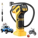 LIVOWALNY Tire Inflator Portable Air Compressor Compatible with Dewalt 20V Battery, 150PSI Car Tire Air Pump Cordless Tire Pump with Digital Pressure Gauge Tire Inflator for Car Motorcycle (Tool Only)