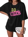 Raise Your Glass Shirt Women Concert Tshirts Oversize Graphic Tees Summer Tshirts Loose Short Sleeve Tops, B-black, XX-Large