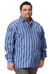 XL Threads Dark Blue and White Cotton Stripped Full Sleeve Relaxed Fit Shirts for Men and Boys Sizes from XL to 6XL Available (XL, Dark Blue Strip)