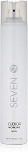 SEVEN Cubica Working Hairspray for Women, Heat Protectant Spray for Fine Hair, Flexible Hold, Anti-Frizz, Lightweight Heat Protection Spray for Hair Styling, Aloe Vera & Green Tea, Made in USA, 11.2oz