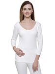 BODYCARE Off White Solid Women Thermal Top