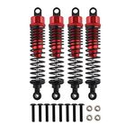 GDOOL 4PCS Front Rear Shock Absorber,98mm Adjustable Assembled RC Damper Suspension Aluminum for RC Cars 1/10 HSP 94166 94106 94107 94155 94170 Buggy Truck Crawler Upgraded Hop-up Parts(Red)