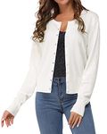 VOTEPRETTY White Cardigans for Women UK Lightweight Ladies Cardigan Short School Cardigan Sweater(Beige,S)