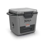 Ninja FrostVault Hard Cooler 30qt/28L, Premium Heavy-Duty Insulated Cool Box, Keeps Ice for up to 5 Days, with Dry Zone integrated Fridge-Temp Dry Storage Drawer, Fits 48 Cans, Slate Grey