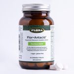 Flora Health Flor-Antacid - For the Relief of Occasional Heartburn and Upset Stomach Associated with Acid Indigestion and Excess Stomach Acid - Real Peppermint Oil Flavoured - 90 Chewable Tablets