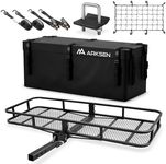 60" x 23" x 5.5" Folding Hitch Cargo Carrier w/Bag, Straps, Net, Stabilizer