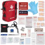 Surviveware 98 Pcs Waterproof Premium Survival First Aid Kit - Survival Emergency Preparedness for Travel Camping Gear, Survival Kit and Outdoor Emergencies - HSA & FSA Eligible Survival Kit