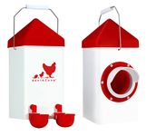 RentACoop 5lb Poultry Feeder and 1Gal Poultry Waterer Set