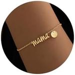 Nymerianoble Mothers Day Gifts for Mom Mama Bracelet for Women Gold Initial Bracelet Mom Bracelets Birthday Gifts Ideas Letter Bracelets for Women Mom Stepmom Bonus Mom to Be Mother in Law Wife,