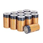 Amazon Basics C Cell 1.5 Volt Everyday Alkaline Batteries, 12 Pack (Appearance may vary)