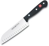 WÜSTHOF Gourmet 5" Hollow Edge Santoku Knife, Black