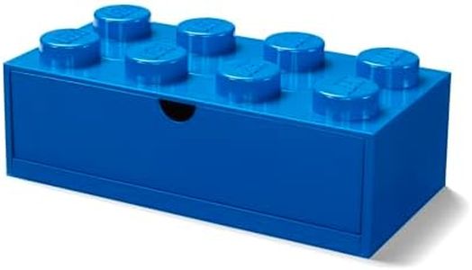 LEGO Desk Drawer Stackable Storage with 8 Knobs, in Blue