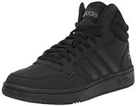 adidas Men's Hoops 3.0 Mid Basketball Shoe, Black/Black/Grey, 11