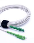 Elfcam® - Fiber Optic Cable LC/APC to SC/APC Simple Singlemode OS2 9/125μm LSZH, White (1M)