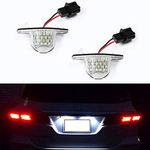 GemPro LED License Plate Light Lamp Assembly For Honda Crosstour Jazz Insight 5D Stream Logo 3D CR-VI-CTDI FR-V HR-V,Powered by 18SMD Xenon White LED Lights-2Pck